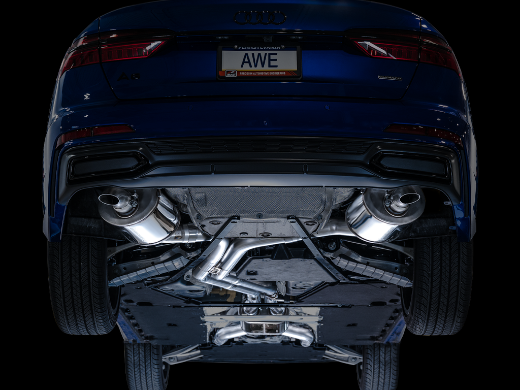 AWE Touring Edition Exhaust for Audi C8 A6/A7 - Turndowns (SKU: 3015-31003)