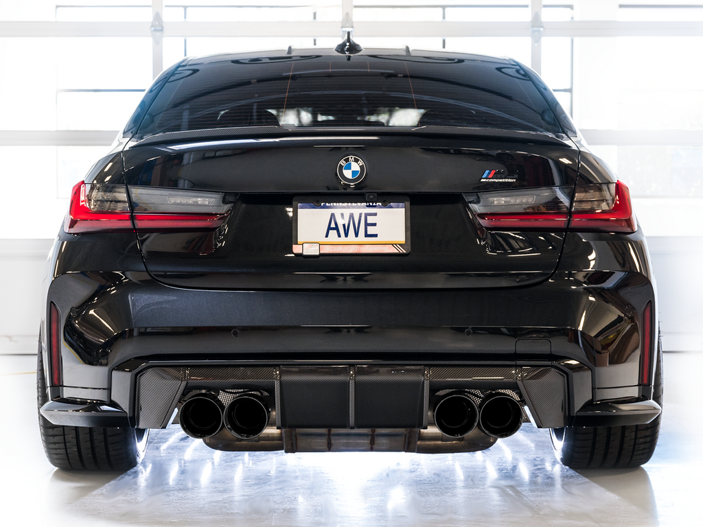 AWE Track Edition Catback Exhaust for BMW G8X M3/M4 - Diamond Black Tips (3020-42482)