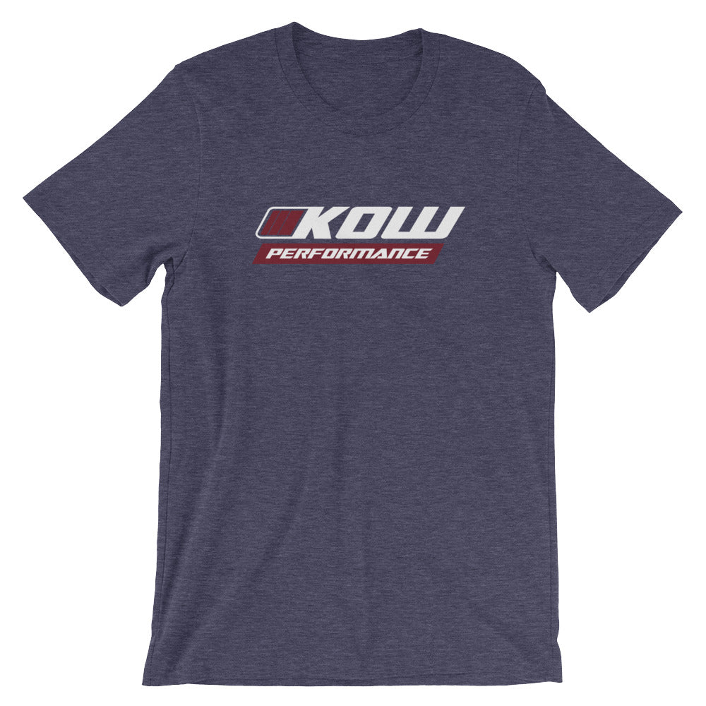 KOW PERFORMANCE Short-Sleeve Unisex T-Shirt White Logo - KOW Performance